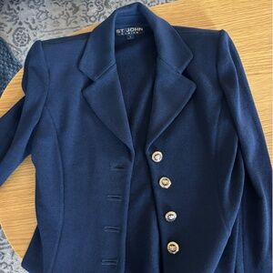 St John Basics Blue Structured Jacket
